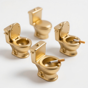 Novelty Golden Toilet Money Jar, <strong>Funny</strong> Resin Coin Bank, Creative White Elephant Gag <strong>Gift</strong>, Unique Office Desktop Ornament - Product Image 4