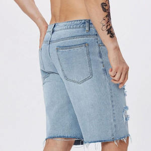 กางเกงขาสั้นผู้ชายสไตล์ใหม่แบบทำสีซีด ขนาดผู้ใหญ่ ผ้าฝ้าย 100% สำหรับขาย - Product Image 6