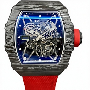 Factory-direct sale of carbon fiber tourbillon mechanical watches with luxurious design, open-work <b>automatic</b> watches - Product Image 1