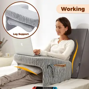 New Reading Pillow For Gaming Working In Bed Sofa Lap Desk Pillow With Arms Arm Rest Pillow Memory Foam Bed Rest Pillows