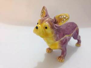 <span class=keywords><strong>Belle</strong></span> décoration de la maison Border Collie accessoires pour animaux de compagnie boîte de rangement de bijoux en alliage mignon créatif - Product Image 5