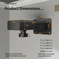 Support mural pour projecteur en alliage d'aluminium lourd CINE, longueur réglable, adaptateur caché, charge 15 kg, modèles Hisense JMGO XGIMI