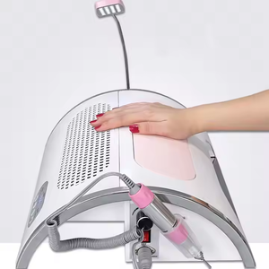 Machine à ongles multifonction 6-en-1 en métal avec lampe LED de bureau, embouts de perçage, collecteur de poussière, polisseuse électrique à faible bruit pour salon de manucure - Product Image 2