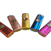 Briquet à gaz butane coupe-vent, briquet en métal en gros, briquet promotionnel personnalisé à bas prix pour vente en gros
