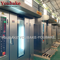 Machine industrielle de fabrication de pain d'équipement de cuisson de 32 plateaux avec la vapeur pour le four rotatoire de support de gaz de boulangerie