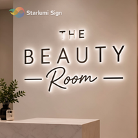 Panneau d'enseigne extérieur personnalisé en 3D, logo personnalisé, signalétique en métal et acrylique, enseigne rétroéclairée 3D, enseigne LED, enseigne éclairée par LED
