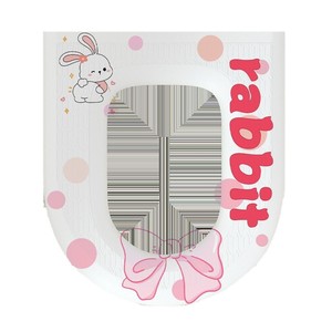 Funda de Asiento de Inodoro Eva Impermeable y Reutilizable para las Cuatro Estaciones, con Diseño de Conejo - Product Image 1