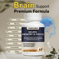 Complément alimentaire pour la mémoire, la concentration et la fonction cognitive avec vitamines B6 et B12, L-Tyrosine, L-Théanine, L-Alpha OEM