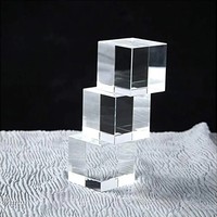 Trophée en cristal transparent de qualité supérieure avec gravure laser 3D à l'intérieur et base en cristal solide