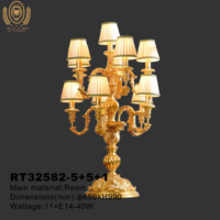 Lampe de chevet de luxe européenne traditionnelle en verre mosaïque, laiton turc, LED, sculpture en verre de Murano, tactile
