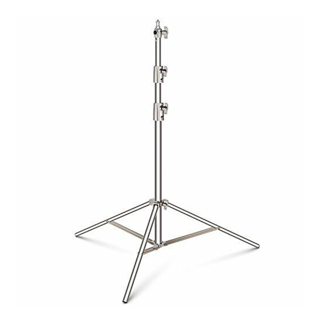 Stand 210cm 2.1m Stainless Steel Photo Studio Light Stand Adjustable Height Three Section Tripod for Video Camera Accessories