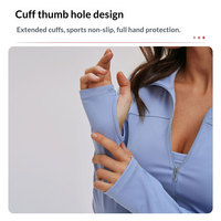 Nouvelle veste de yoga grande taille à col rabattu, fermeture éclair intégrale, manches longues, respirante, extensible dans quatre directions, écologique, coupe ajustée