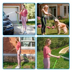 Tuyau d'arrosage de jardin personnalisable en <span class=keywords><strong>PVC</strong></span> <span class=keywords><strong>50</strong></span> m, robuste, portable, flexible, avec protection anti-torsion, vert - Product Image 5