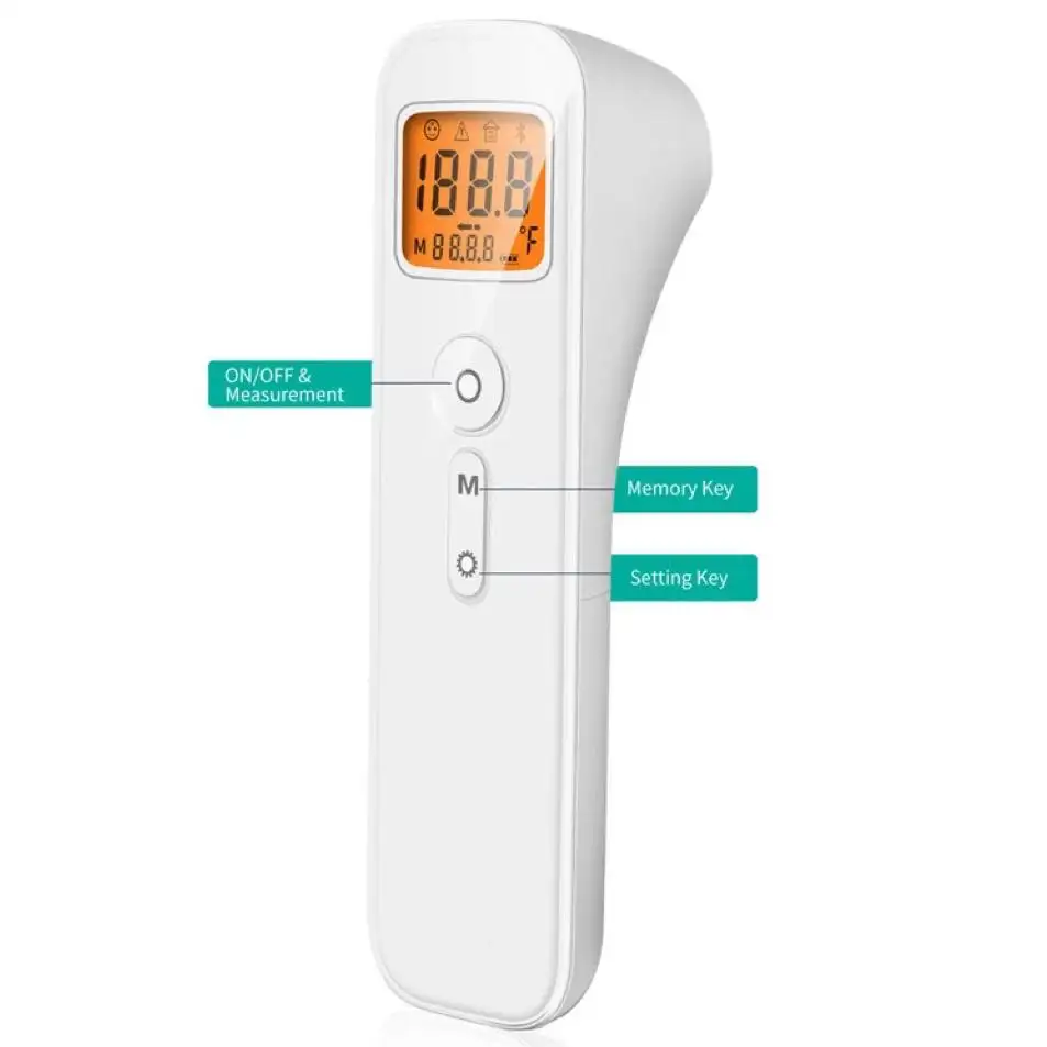 Thermomètre numérique à laser infrarouge de front d'oreille d'enfants de fièvre corporelle de contact médical pour des adultes et des enfants