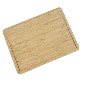 Tabla de cortar de bambú rectangular de 38x28x1.8cm para uso doméstico y en restaurantes - Product Image 1