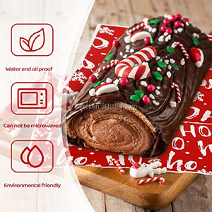 Giấy Tờ Giáng Sinh Mùa Đông In Giấy Da Giấy Bánh Mô Mỡ Không Thấm Nước Burger Bánh Sandwich Gói - Product Image 4