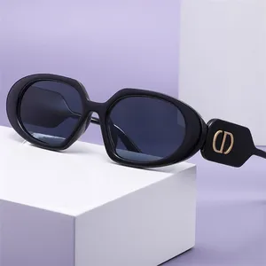 Ms — lunettes de soleil ovales Uv400 pour femmes, petite monture, avec Logo, lettre, à la mode, nouvelle collection 2020