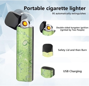 ATAO - Accesorios Metálicos para Fumar Personalizados OEM/ODM, Encendedor de Cigarrillos Eléctrico Recargable con Batería, Cargador USB Tipo C, Precalentamiento - Product Image 4