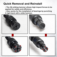 9 PCS Trou aveugle Collet Bearing Race and Seal Puller Kit Inner Bearing Extractor Slide Hammer