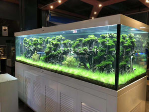 Custom Home Decoratieve Grote 6ft 8ft 10ft 300 Gallon Led Ultra Wit Glas Aquariums Met Standaard Kast En Carter - Product Image 5