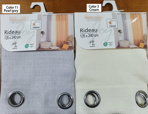 Cortinas de tul opacas con diseño de nido de pájaro, semitransparentes, de color liso, con ojales, listas para colgar - 24 colores en stock - Product Image 5