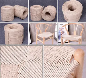 Cordon en papier biodégradables, 1 m, style Instagram, imperméable, ficelle torsadée, pour chaise tissée