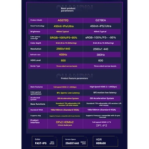 27-inch 2K 240Hz bàn chải cao 1ms Thời gian đáp ứng 100% sRGB rộng gam màu LED bảng điều chỉnh dp chơi game màn hình - Product Image 2