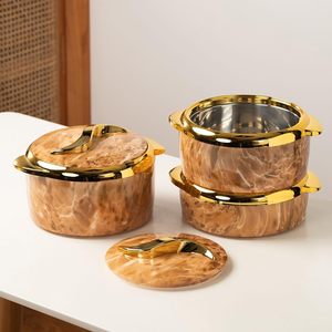 Food Warmer Sets Casserole Dish Set PU Insulation Stainless Steel <b>Containers</b> with Lids for Buffets Parties and Daily Meals - Product Image 5