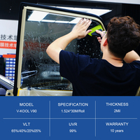 Film teinté intelligent VKOOL pour vitres de voiture, film de protection UV en céramique nano carbone, film de protection solaire pour vitres de voiture de V-kool