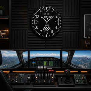 Reloj de Pared de Diseño Industrial Estilo Altímetro de Avión, Silencioso, sin Tictac, Resistente al Agua, Funciona con Batería, para Sala de Estar - Product Image 3