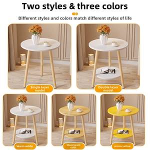 خشب متين صغير حديث على الطراز الاسكندنافي للمنزل لغرفة المعيشة وغرفة النوم بجانب السرير طاولة شاي/قهوة شرفة - Product Image 4