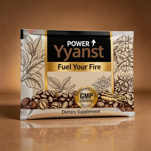 Complément Alimentaire au Café de Maca Certifié GMP pour la Vitalité et l'Énergie Quotidiennes des Adultes, Sachet Individuel, Boisson Instantanée - Product Image 1