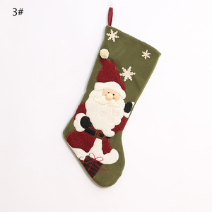 Embroidered <b>Christmas</b> <b>Stockings</b> Cloth Large Gift Bags Fireplace Ornaments Cartoon Style For <b>Christmas</b> Decorations - Product Image 5