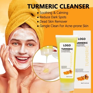 Ensemble de soins du visage au curcuma naturel 9 pièces, kit de soin du visage éclaircissant pour éliminer les taches brunes, avec savon, tonique, sérum, crème pour le visage, masque à l'argile - Product Image 4