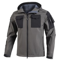 Chaqueta Softshell Delgada con Cremallera, Impermeable y Cortavientos, Deportiva, Casual, para Hombre, con Logotipo Personalizado en la Parte Delantera, para Invierno, Caza y Actividades al Aire Libre