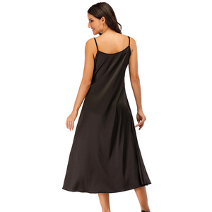 Abito lungo da donna con <span class=keywords><strong>camicia</strong></span> a righe e maniche corte alla moda abiti Casual senza maniche Casual da donna - Product Image 3