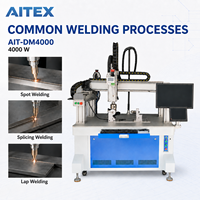 Machine de soudage laser à fibre automatique 4000W, plateforme 3 axes, soudeuse laser avec galvanomètre pour soudage ponctuel et par emboîtement AIT-DM4000