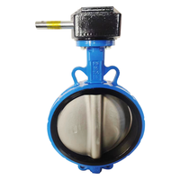 Vannes papillon industrielles manuelles en fonte ductile avec doublure en caoutchouc pour applications aquatiques