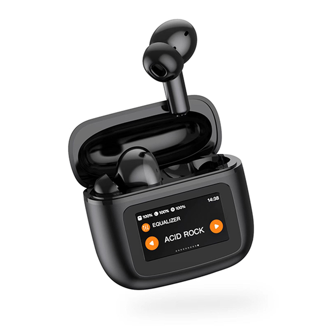 Earbuds With Screen Blue Tooth in Ear Tws Headphone Smart LED Screen Display Charging Case Earbuds Gaming Wireless Headset