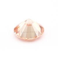 Pierre CZ de pierre précieuse de zircone cubique ronde synthétique 5a L-Champagne
