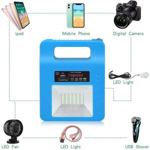 Kit de générateur solaire portable, système d'alimentation d'urgence pour le camping en plein air avec éclairage, radio FM MP3, contrôleur MPPT - Product Image 4