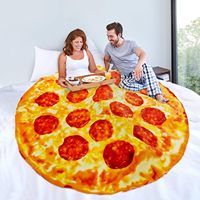 Couverture Pizza Double Face, Couvertures Alimentaires Drôles Couvertures Réalistes en Forme d'Aliments, Couverture pour Enfants pour Tous