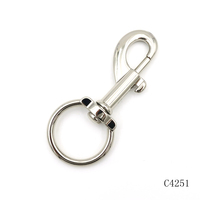 Mousqueton pivotant nickelé de qualité supérieure du fabricant, crochet à déclenchement robuste et durable, crochet à boulon de 31 mm pour la sellerie