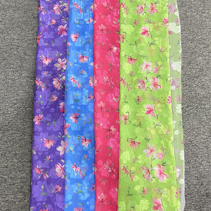 <span class=keywords><strong>Tissu</strong></span> en Tulle et mousseline de soie à motif Floral personnalisé, étoffe de styliste en dentelle et Polyester de bonne qualité pour robe de soirée pour femmes, bon marché, 5 pièces - Product Image 5
