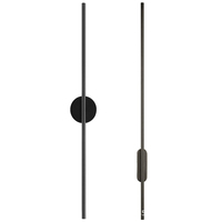 Lampe murale rotative minimaliste de luxe à bande longue, style nordique moderne et épuré, pour mur de fond de salon