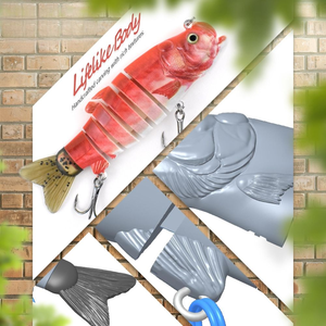 Leurre de pêche WEIHE à six segments, design à bouche ouverte, flexible, multi-articulé, pour poissons d'eau douce, lac, rivière - Product Image 6