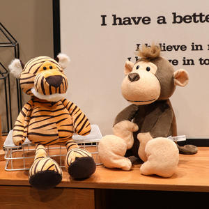 30/35/50 सेमी 7 शैली से भरे वन जानवरों शेर शेर शेर हाथी बंदर ज़ेबरा गिगाफ रेकून प्लश खिलौना जानवर - Product Image 2