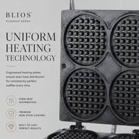 Machine à gaufres Blios, usage intensif, facile à utiliser, 1300W, acier inoxydable, 110V 60Hz, pour la restauration commerciale