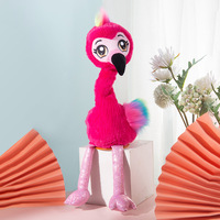 Nouveauté Jouet en peluche flamant rose réutilisable Jouet interactif pour enfants qui mange chante se balance fait des crottes parle danse
