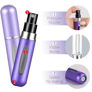 휴대용 5ml 미니 여행용 향수 아토마이저 리필 가능한 케이스 향수 펌프 및 빈 스프레이 병 포함 - Product Image 4